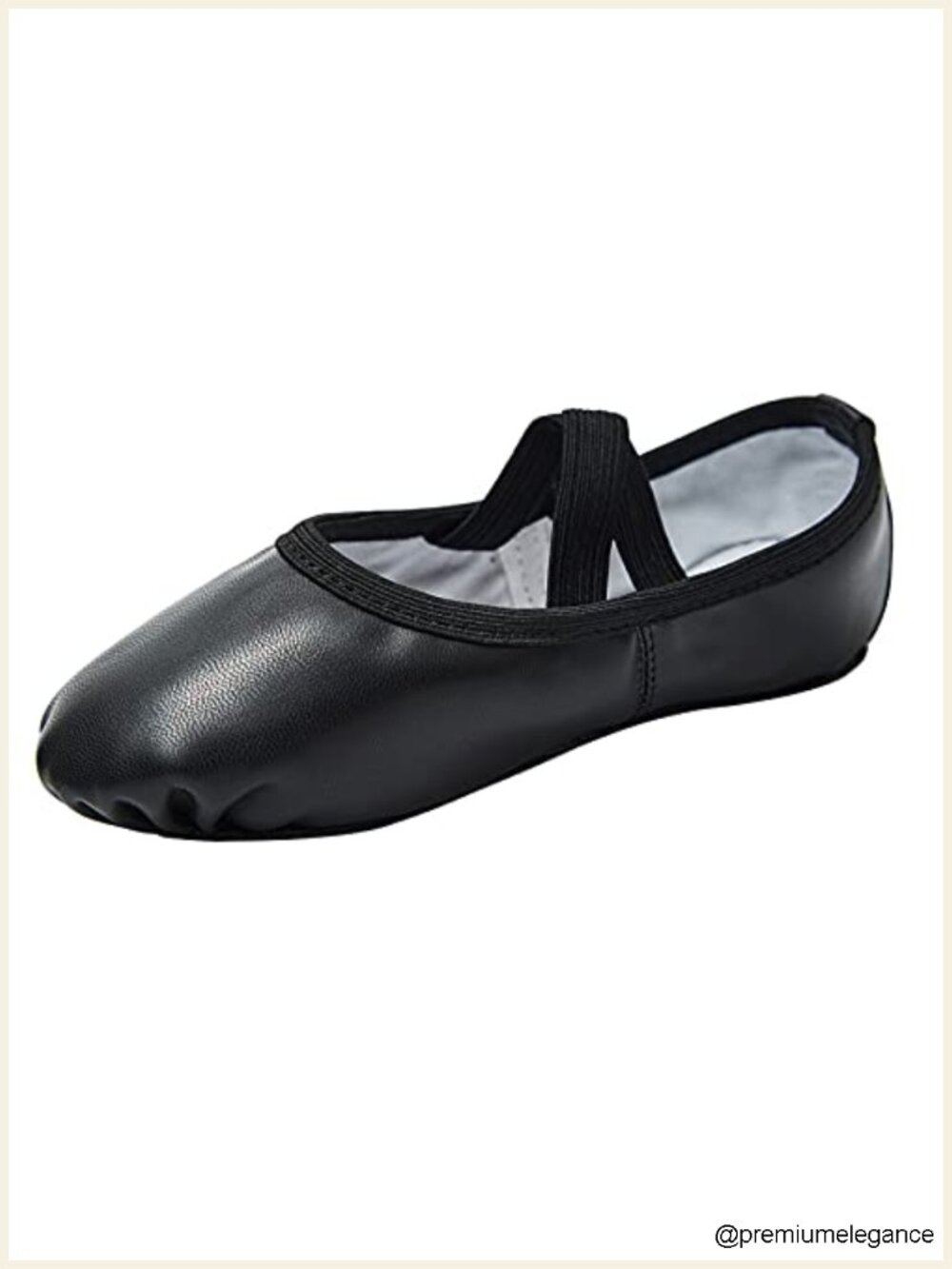 Soft Leather Ballet Shoes Slip-On Dance Slippers with Suede Sole